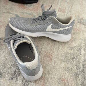 Nike Gray and White Sneakers
